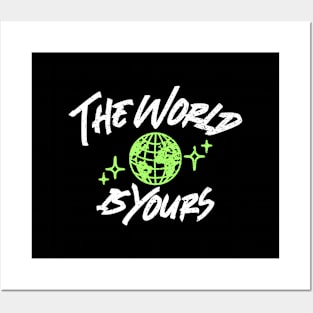The World is Yours Grid Globe Design Posters and Art